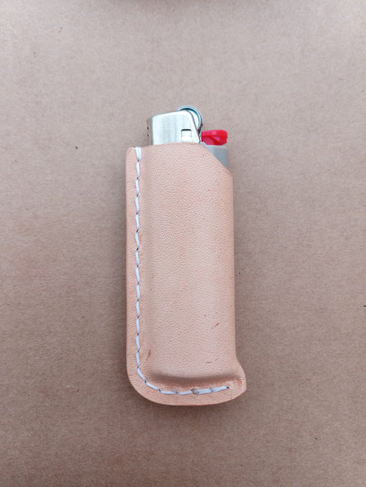 Leather BIC Lighter Sleeve - Natural | The Pretty Wild