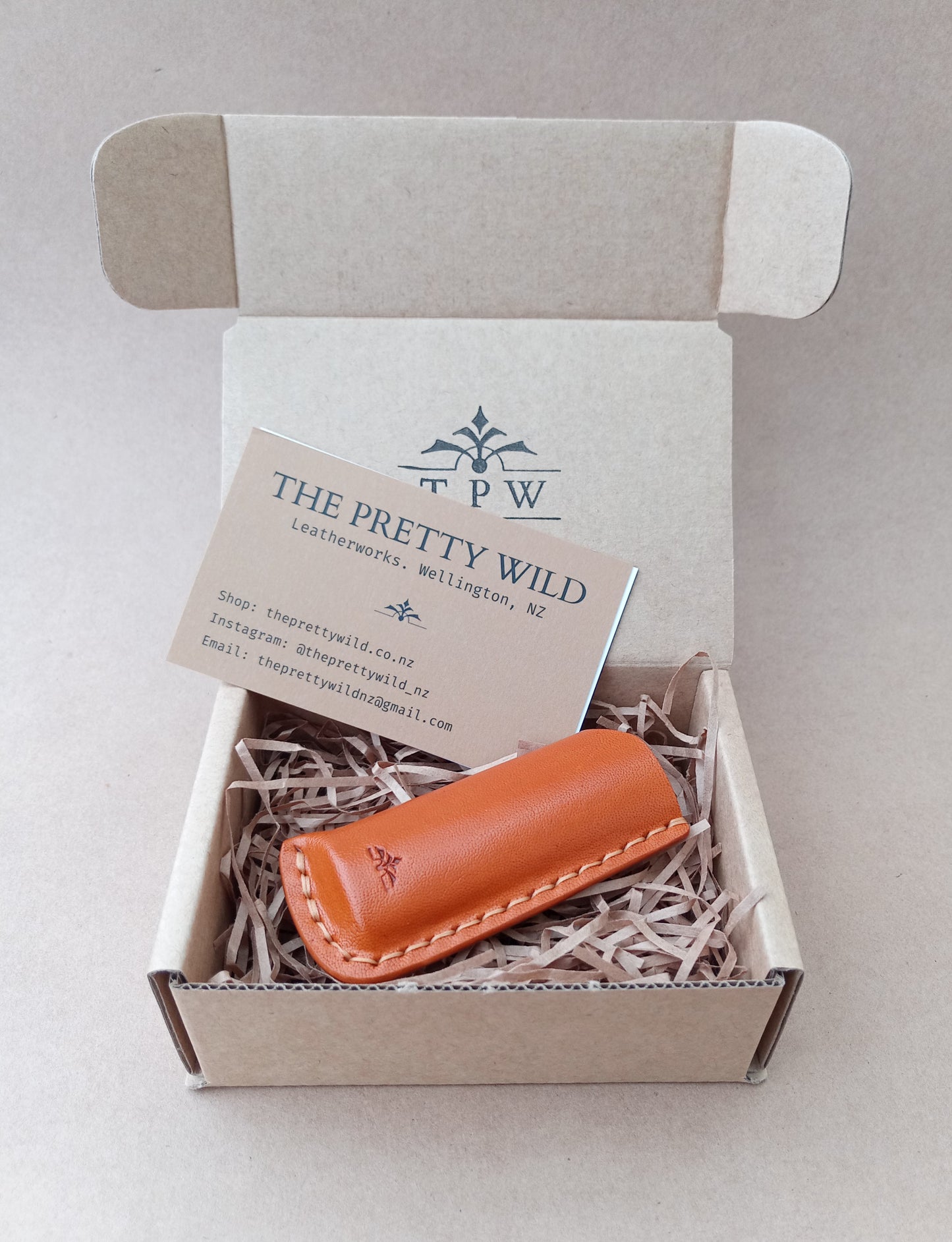 Leather BIC Lighter Sleeve - Sahara | The Pretty Wild