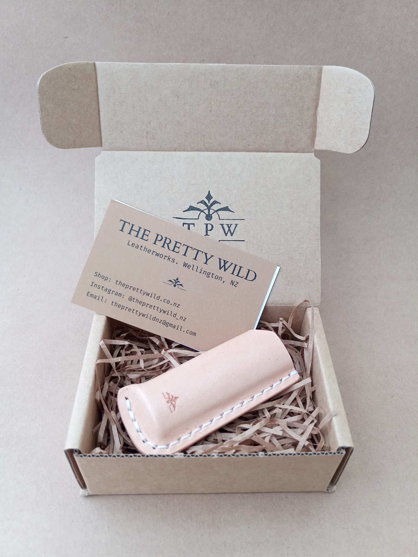 Leather BIC Lighter Sleeve - Natural | The Pretty Wild