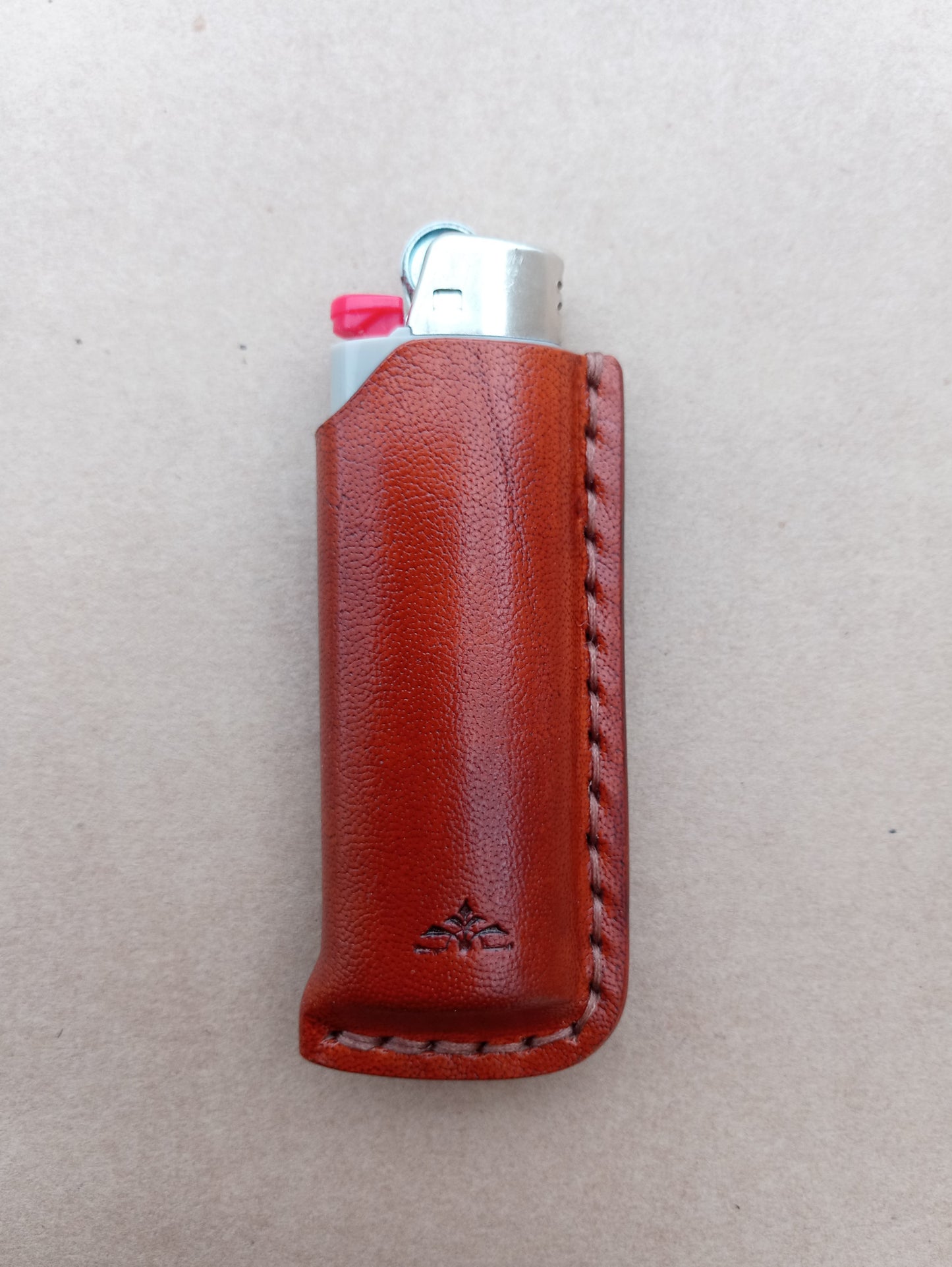 Leather BIC Lighter Sleeve - Acorn Brown | The Pretty Wild
