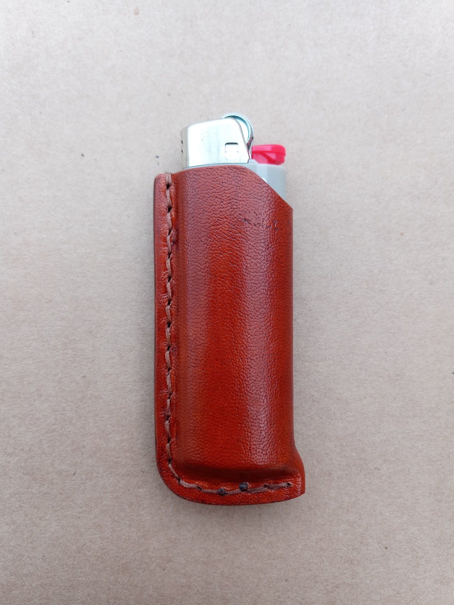Leather BIC Lighter Sleeve - Acorn Brown | The Pretty Wild