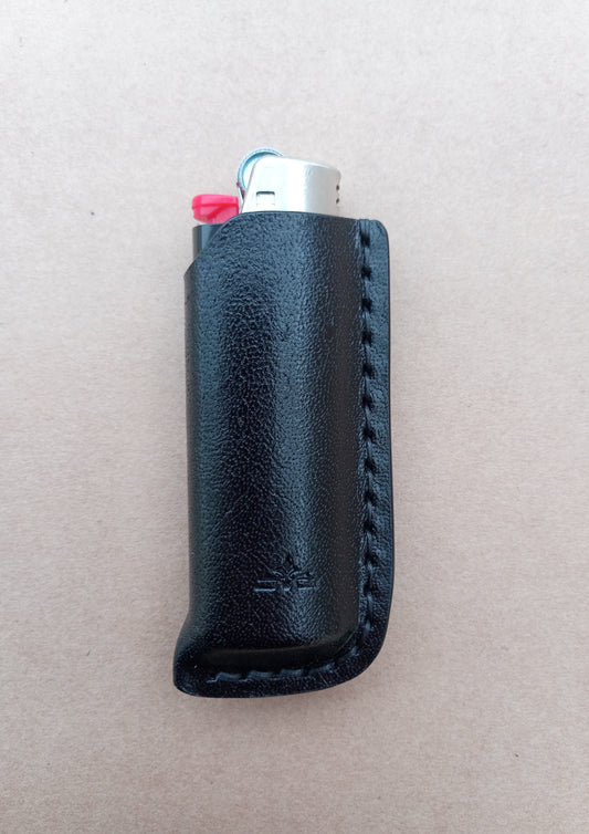 Leather BIC Lighter Sleeve - Black | The Pretty Wild