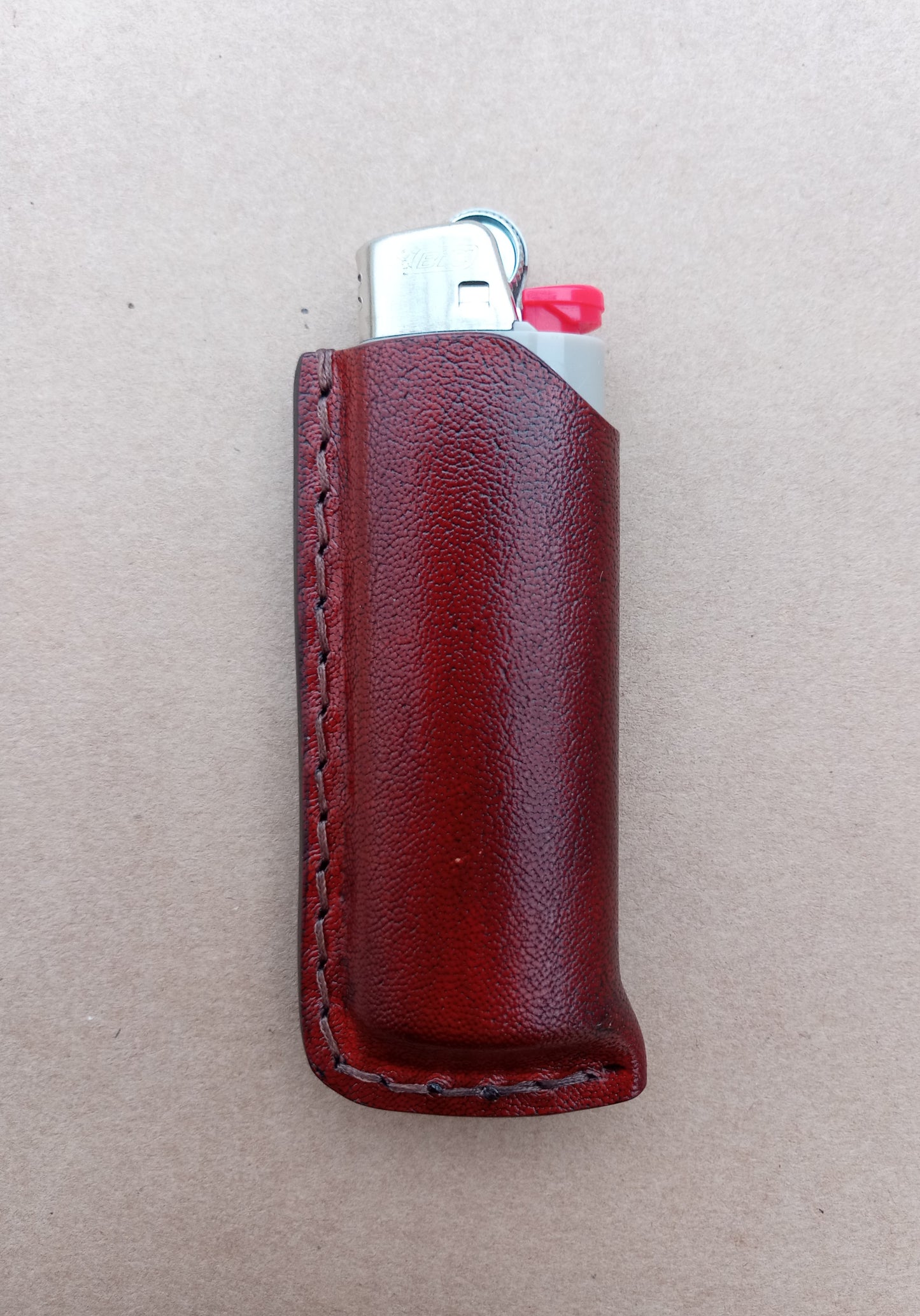 Leather BIC Lighter Sleeve - Fudge Brown | The Pretty Wild