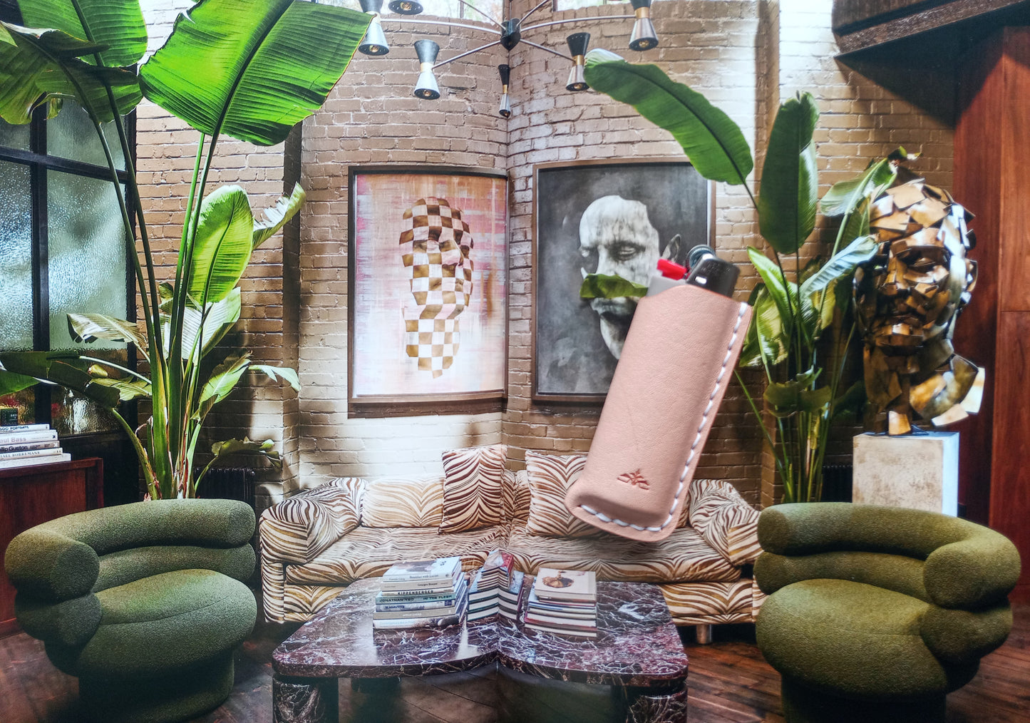 Leather BIC Lighter Sleeve - Natural | The Pretty Wild