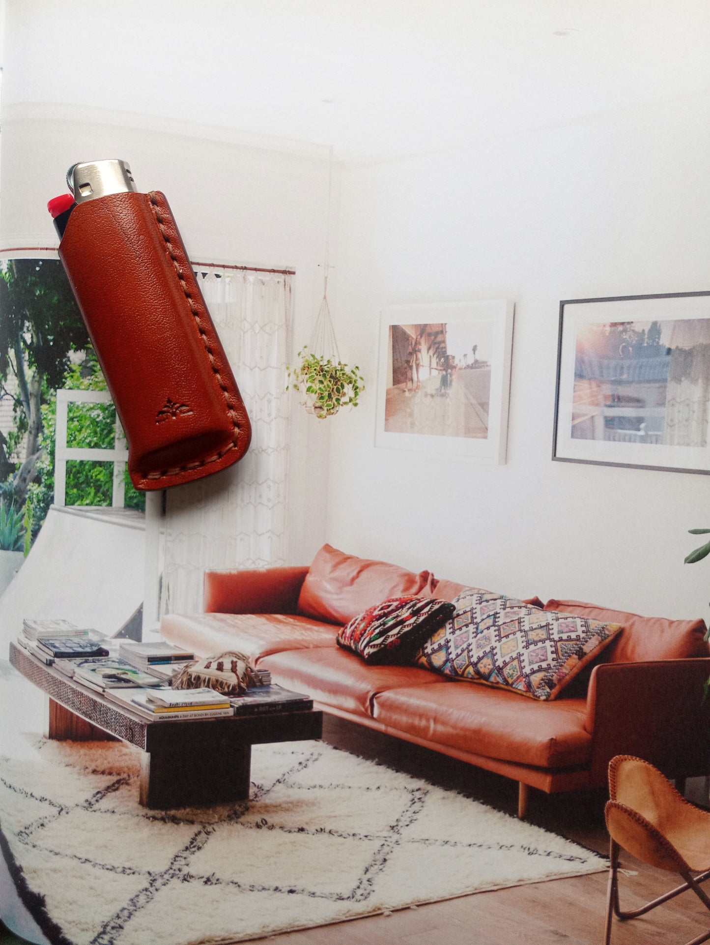 Leather BIC Lighter Sleeve - Acorn Brown | The Pretty Wild