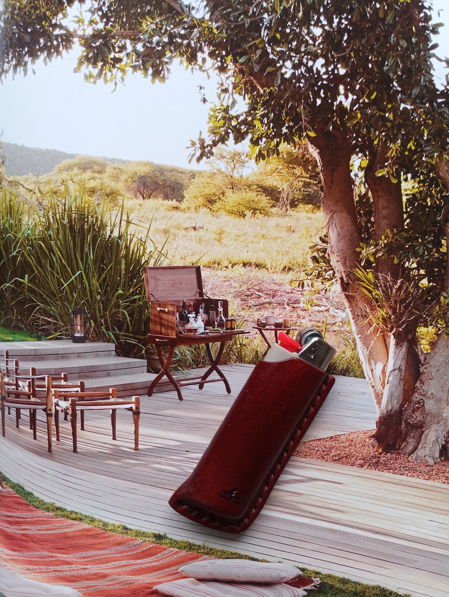 Leather BIC Lighter Sleeve - Fudge Brown | The Pretty Wild